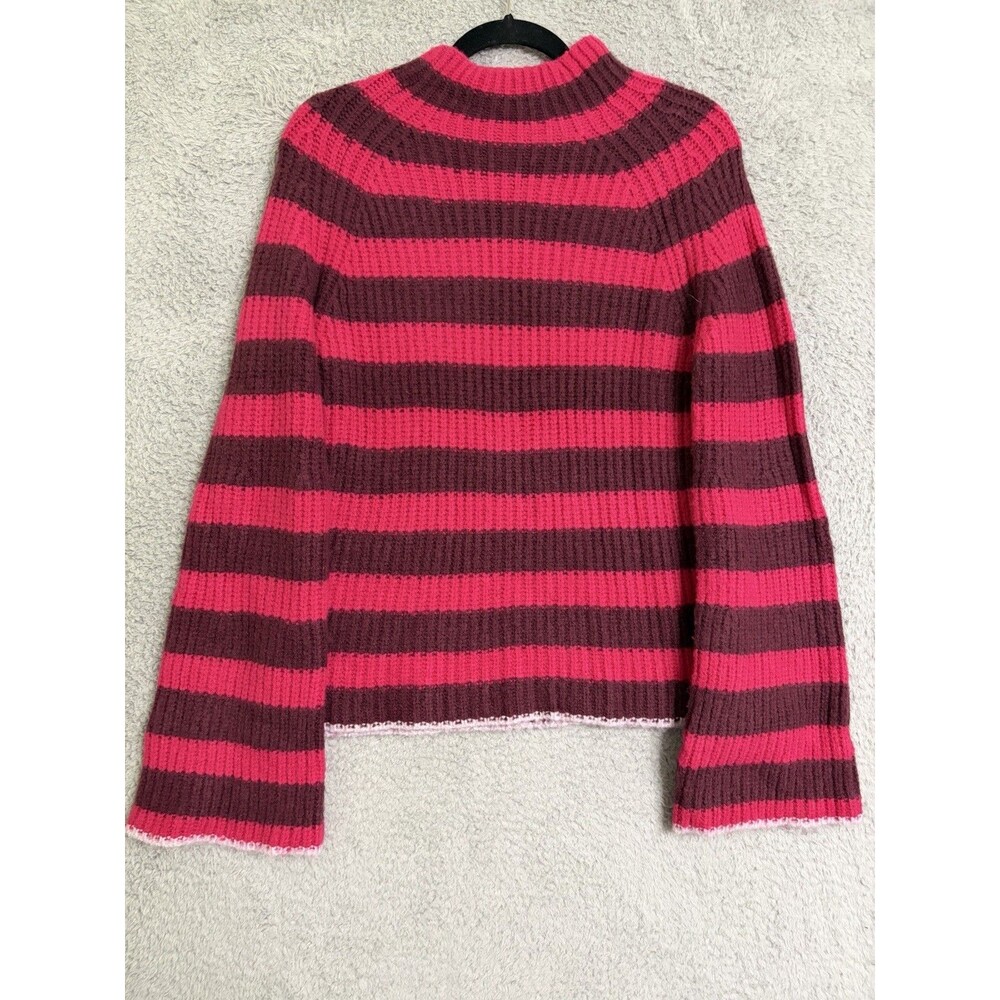 Maeve by Anthropologie Striped Yak Blend Sweater – Pink & Brown | Size Small - Picture 2 of 9